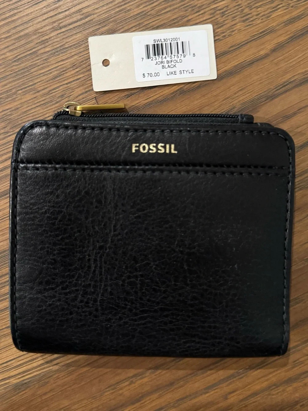 Fossil Jori Bifold in Black Leather